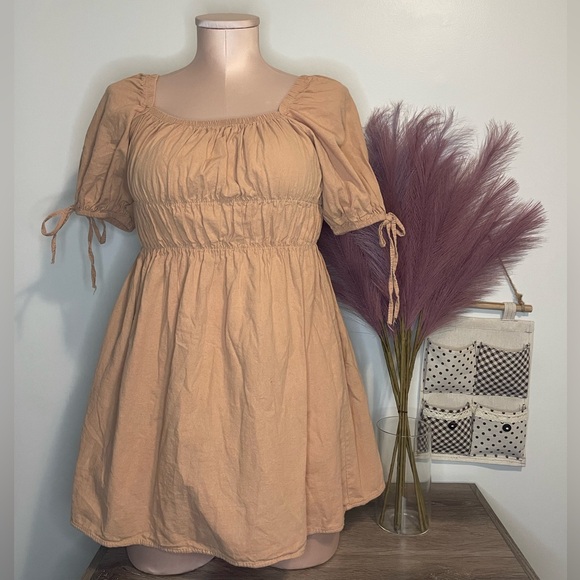 Handmade Brown Peplum Blouse - Size: Small/Medium - Picture 1 of 5